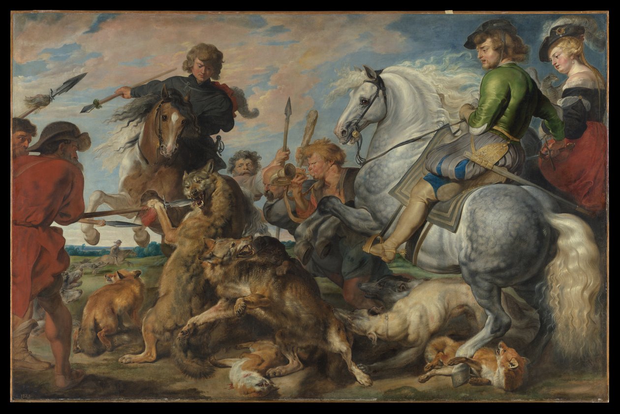 La caza del lobo y el zorro de Peter Paul Rubens