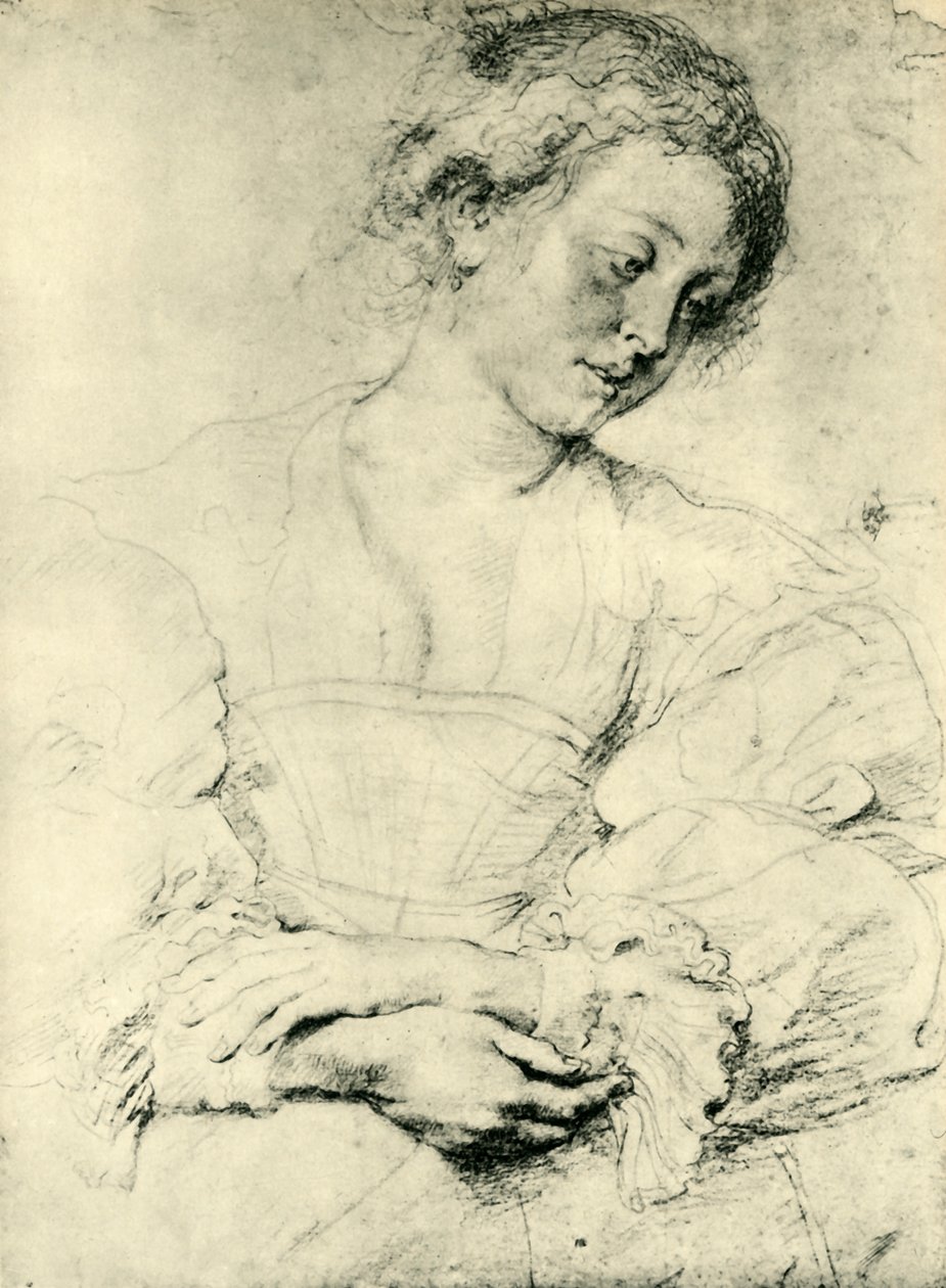Joven con manos cruzadas, 1629-1630 de Peter Paul Rubens