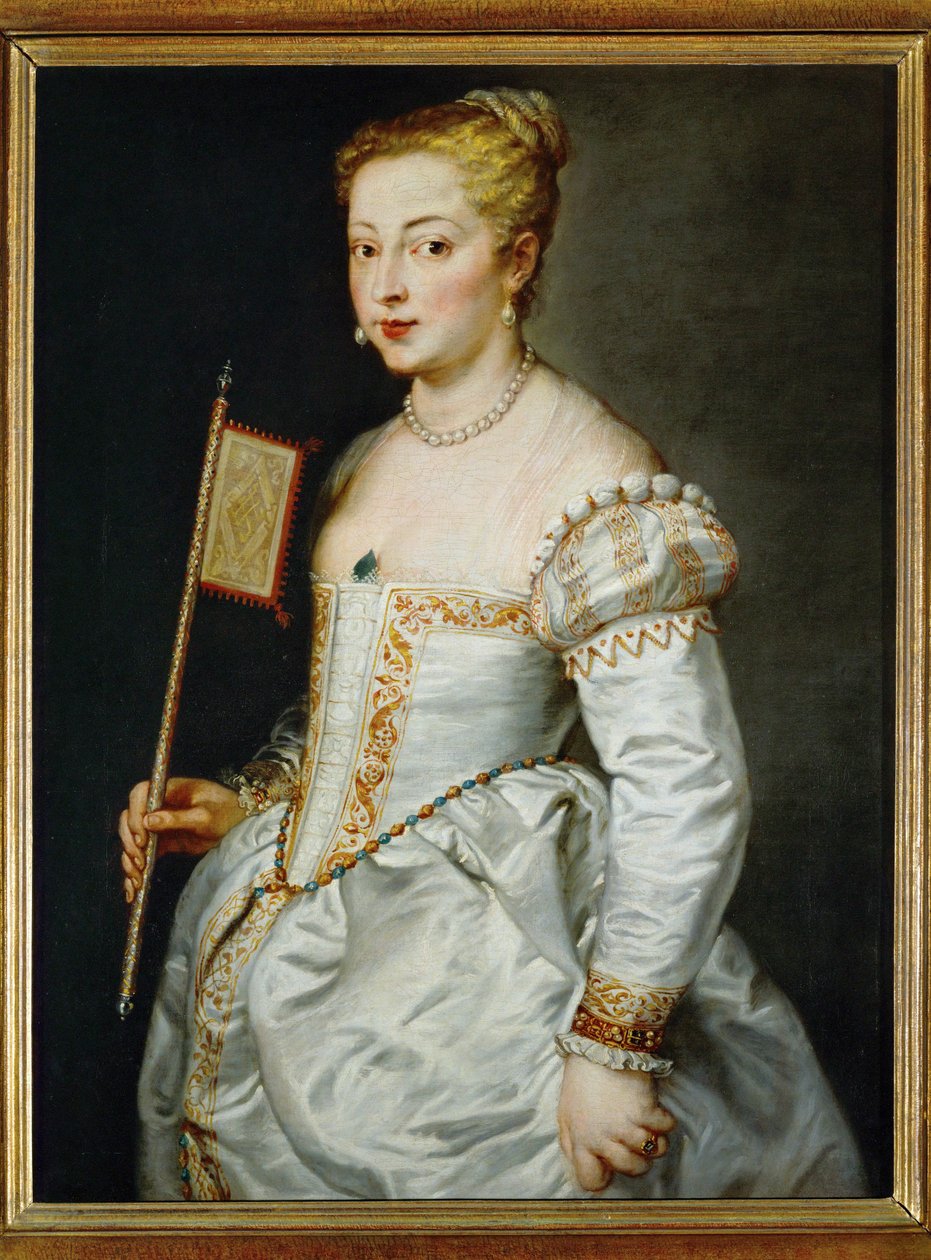 Joven con abanico, c.1612-14 (pintura sobre lienzo) de Peter Paul Rubens