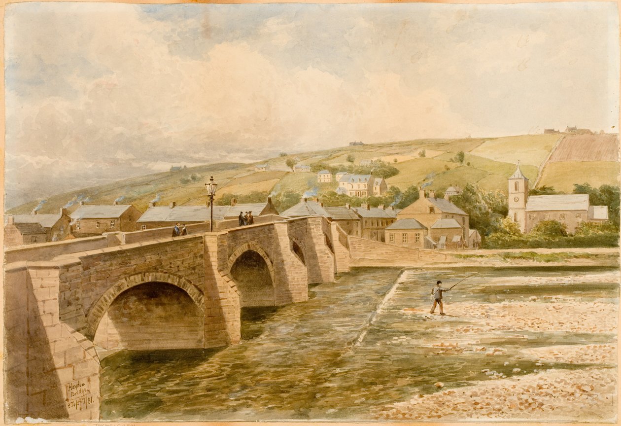 Haydon Bridge (acuarela, lápiz y acuarela sobre papel) de Peter Petersen Toft