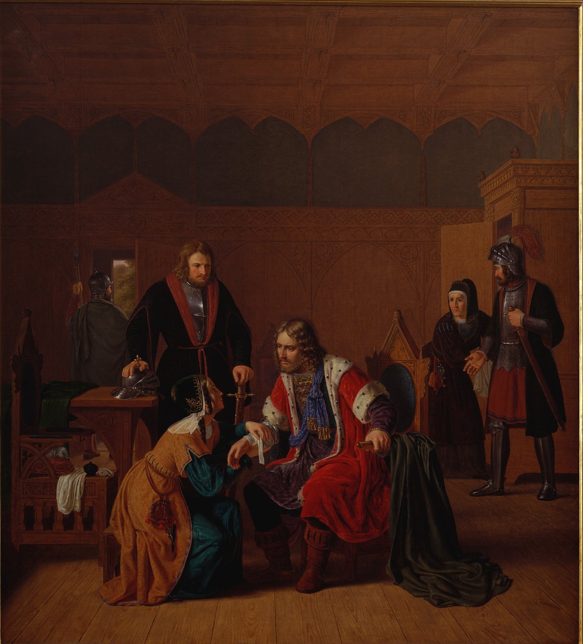 Valdemar el Grande es atendido en la casa de la madre de Absalon, donde se refugió tras el ataque en Roskilde de Peter Raadsig