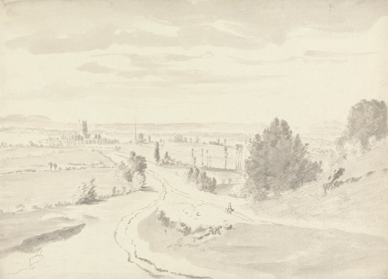 Vista lejana de una ciudad de Peter Rashleigh