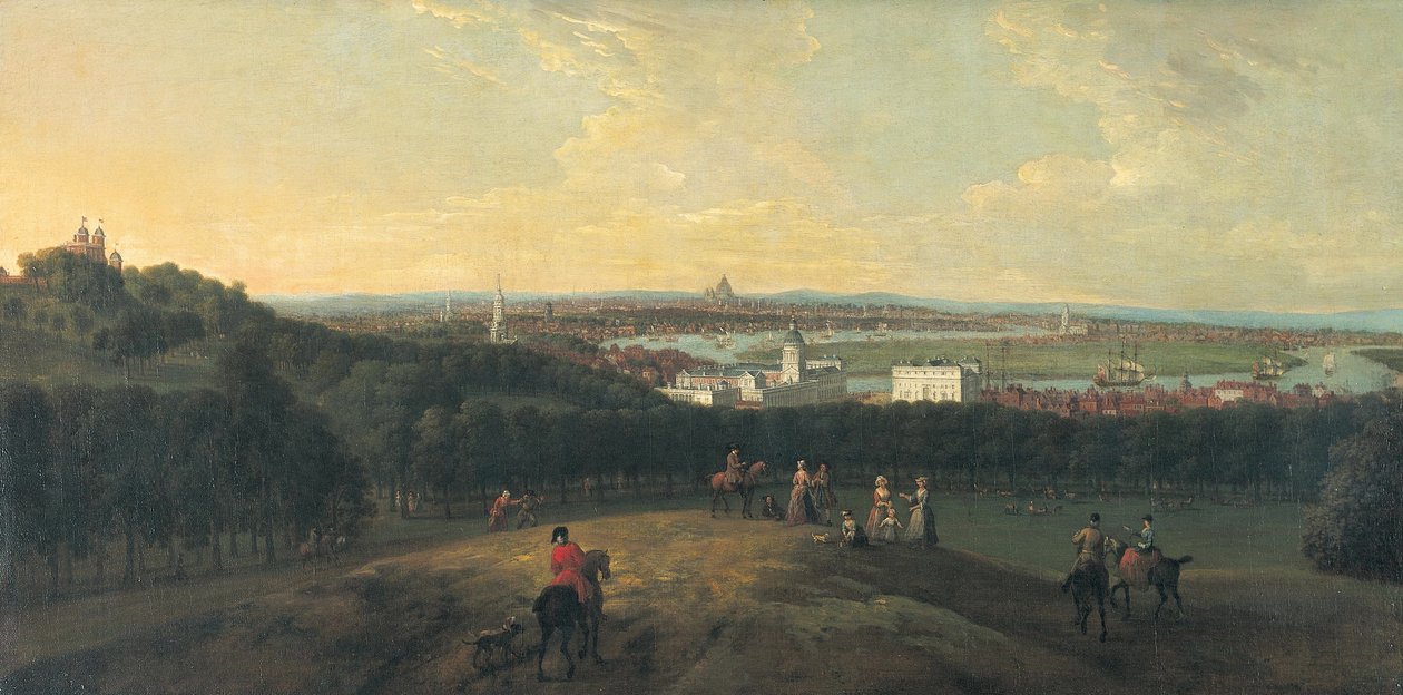 Londres desde el parque de Greenwich, 1718 de Peter Tillemans
