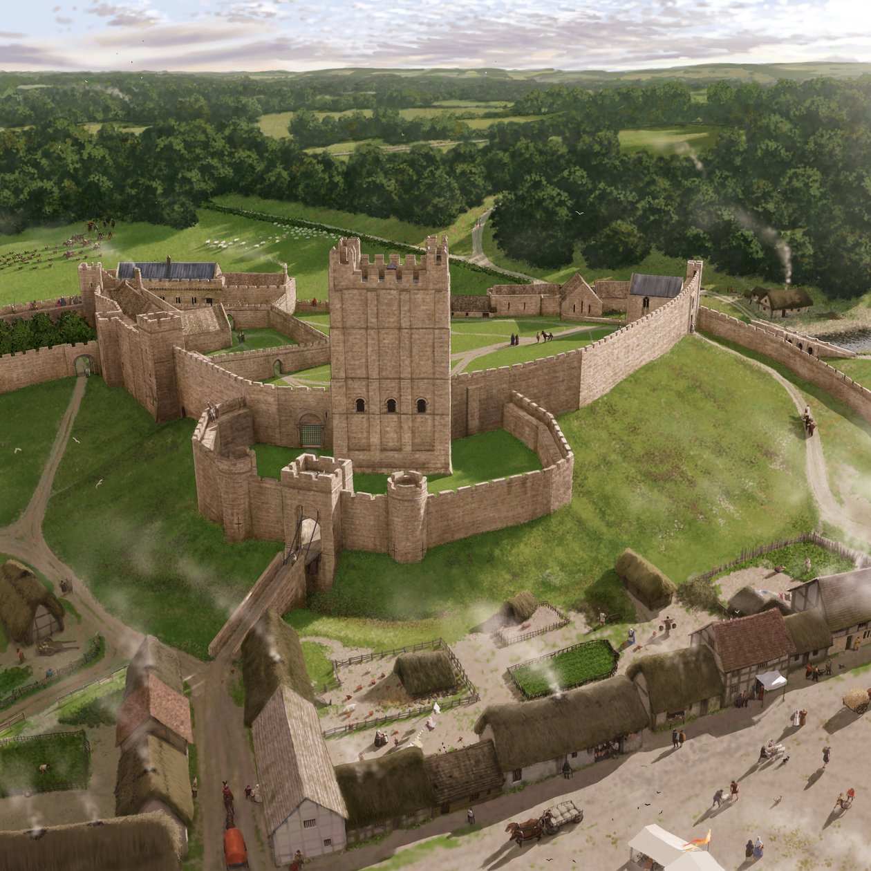 Castillo de Richmond, Richmond, Richmondshire, North Yorkshire, 2016 de Peter Urmston