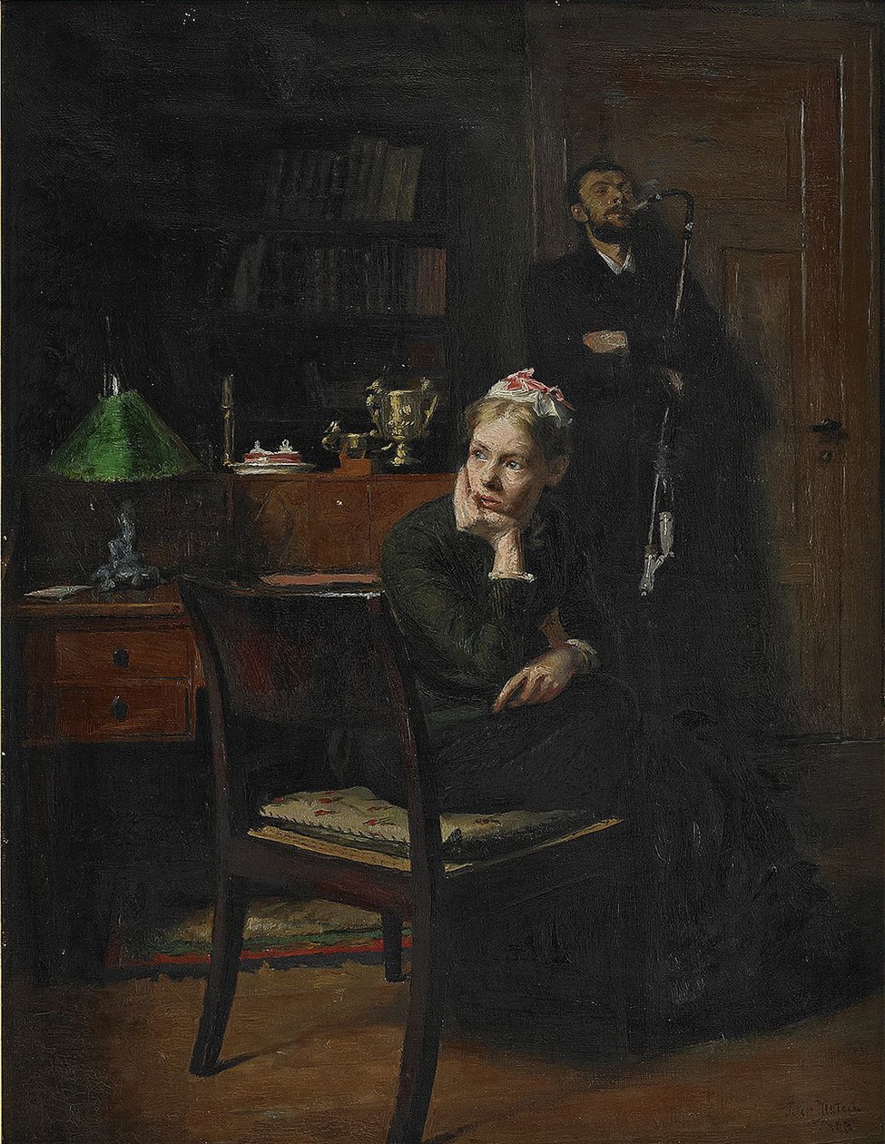 Escena Familiar en un Interior, 1885 de Peter Vilhelm Ilsted