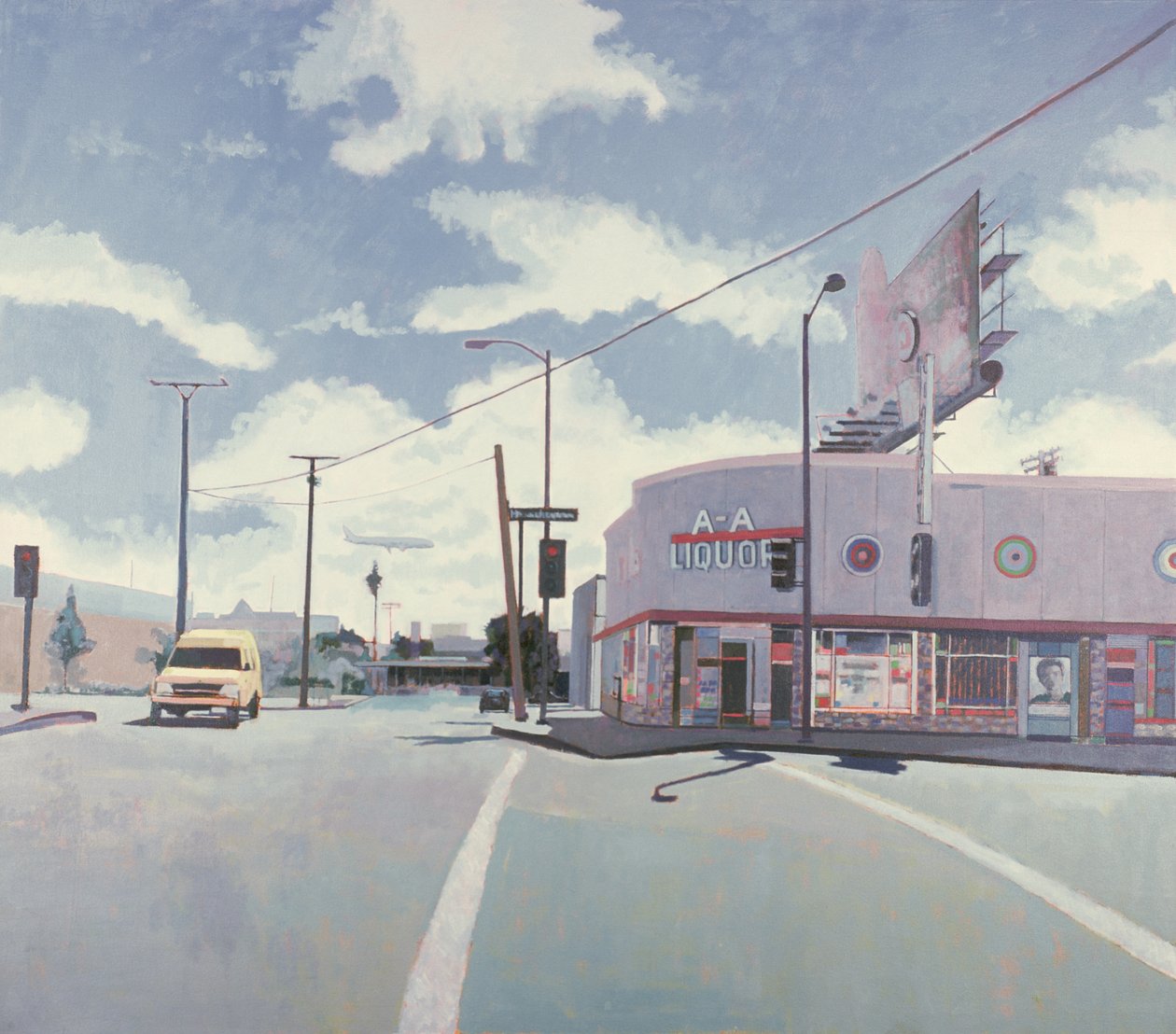 AA Liquor Store, Los Ángeles, 2001 (óleo sobre lienzo) de Peter Wilson