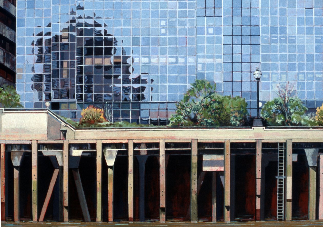 Cerca del puente de Londres, 2006 (óleo sobre lienzo) de Peter Wilson
