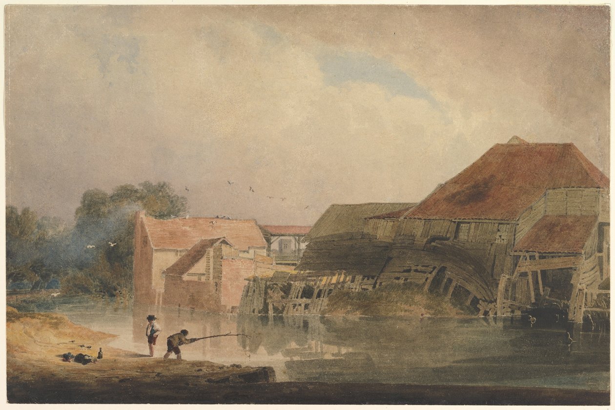 Escena a orillas del río (El viejo molino) de Peter de Wint