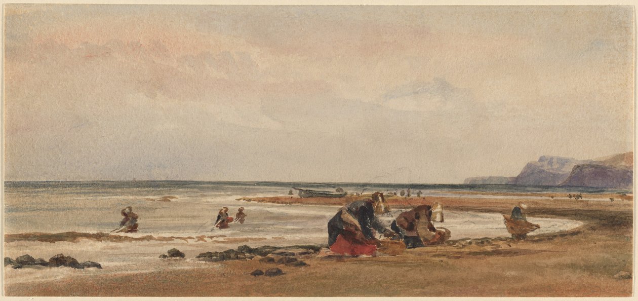 Recolectores de algas en la costa de Redcar, Yorkshire de Peter de Wint