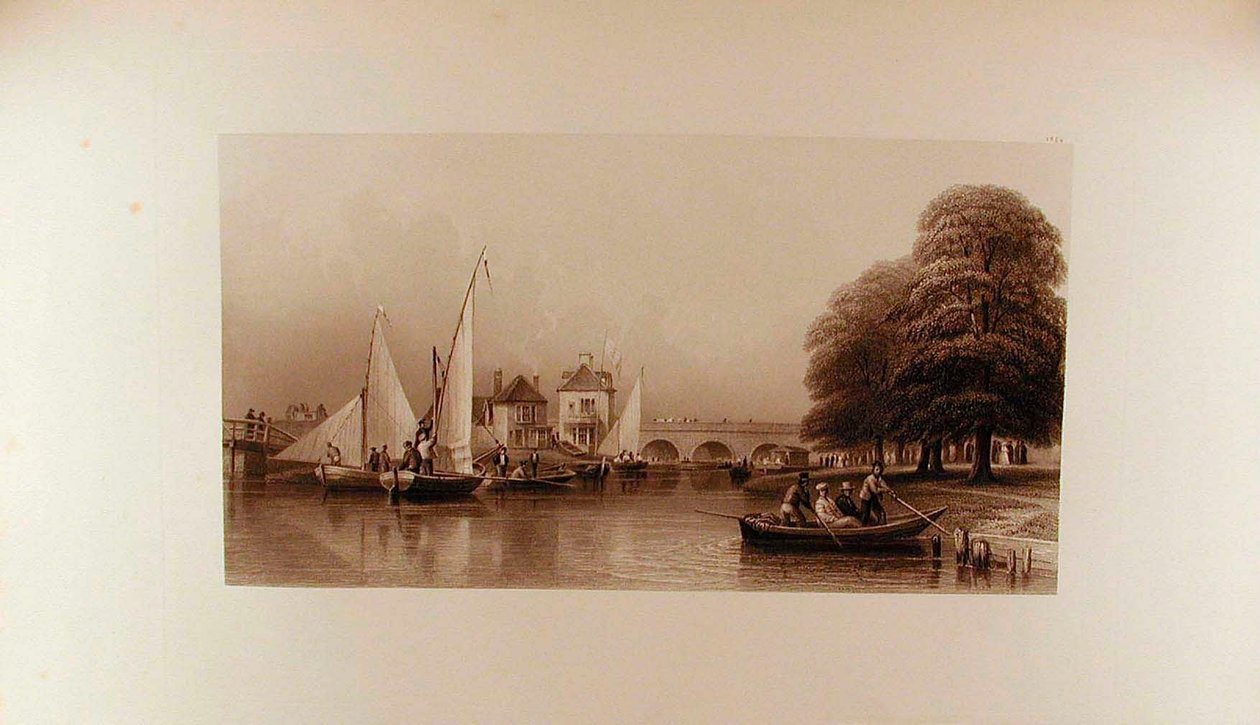 Vista del puente Folly en el año 1827 de Peter de Wint