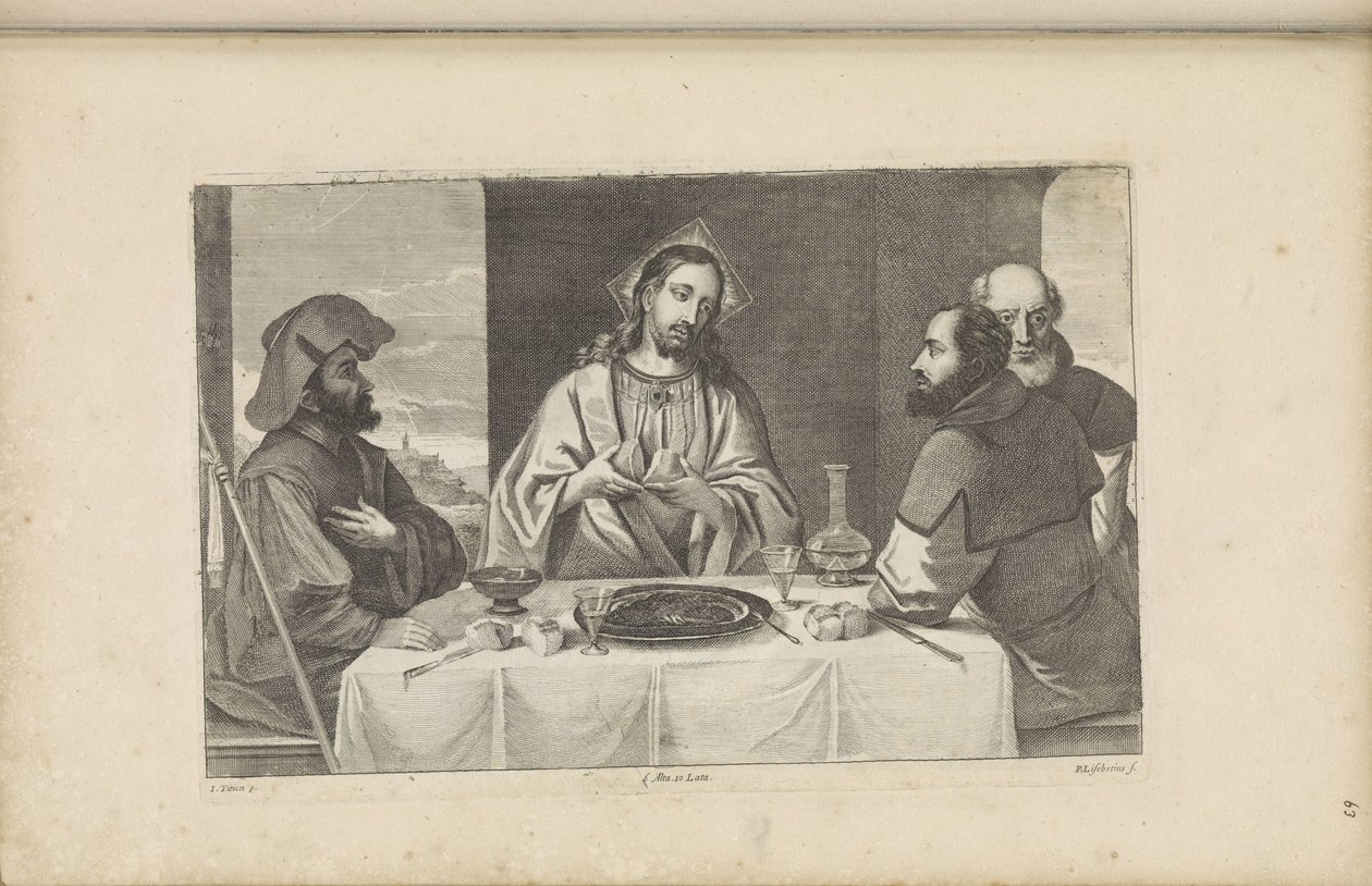 Comida en Emaús de Peter van Liesebetten