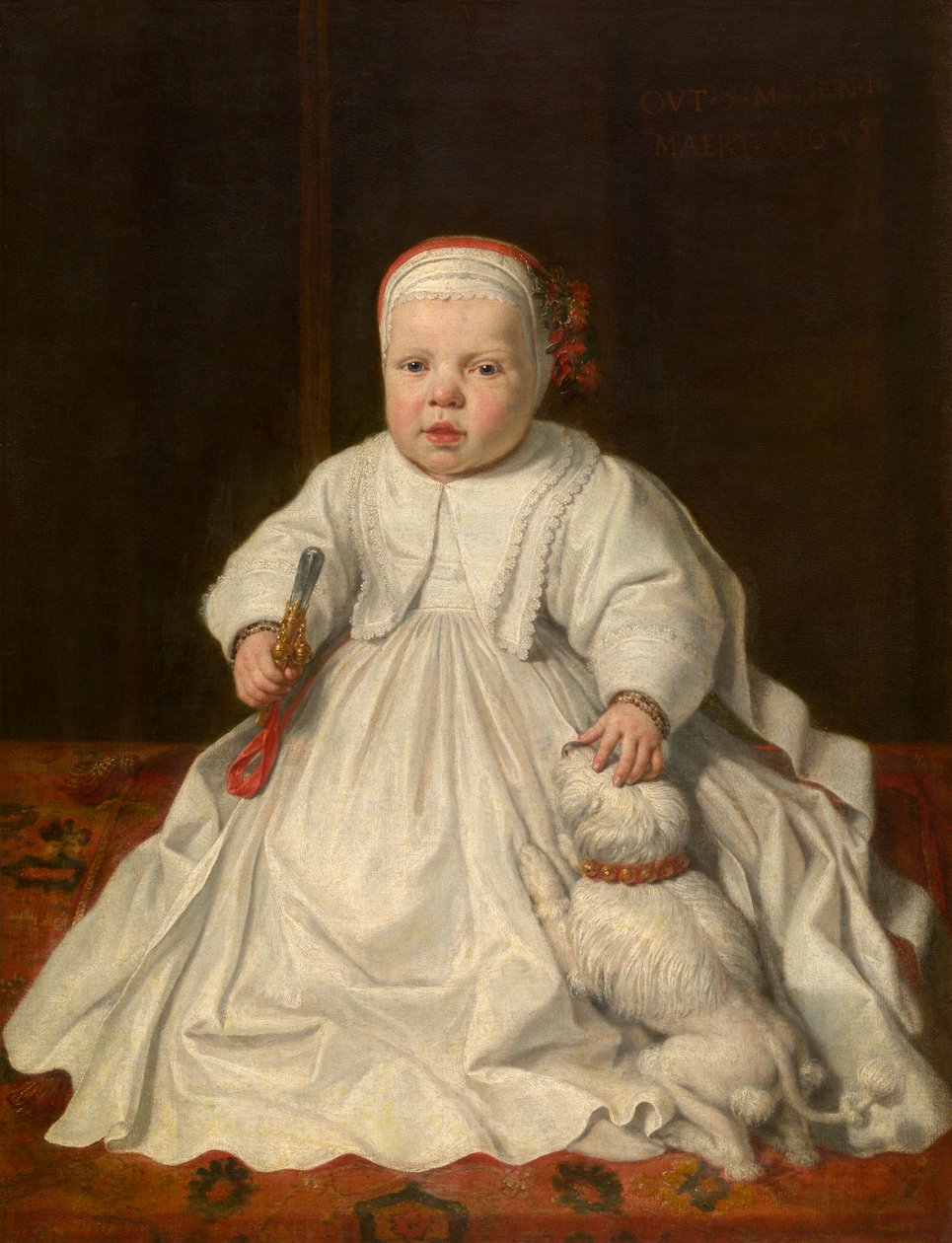 Retrato de un niño (óleo sobre lienzo, montado sobre madera) de Peter van Lint