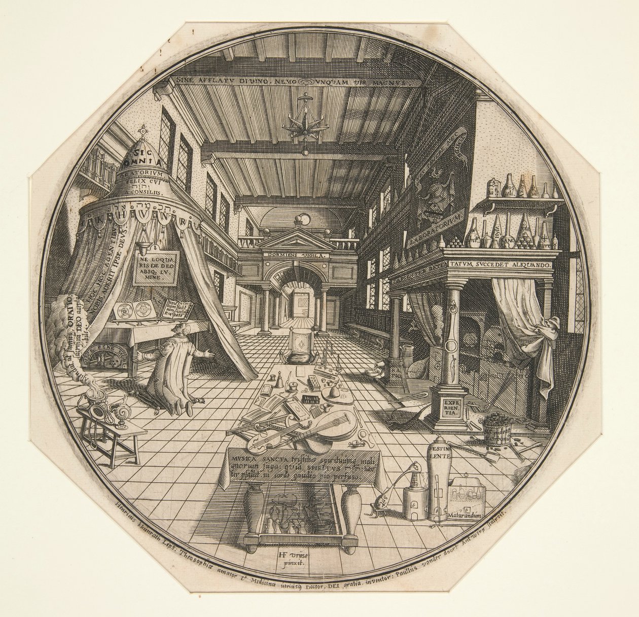Heinrich Khunrath, alquimista de Leipzig, en su biblioteca de Peter van der Doort