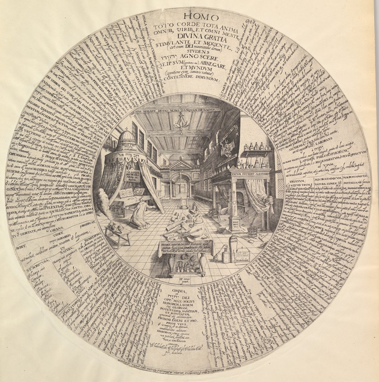 El laboratorio del alquimista de Heinrich Khunrath, Amphiteatrum sapientiae aeternae de Peter van der Doort