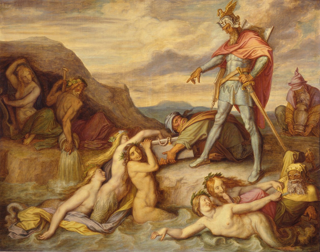 Hagen hunde el tesoro de los Nibelungos de Peter von Cornelius