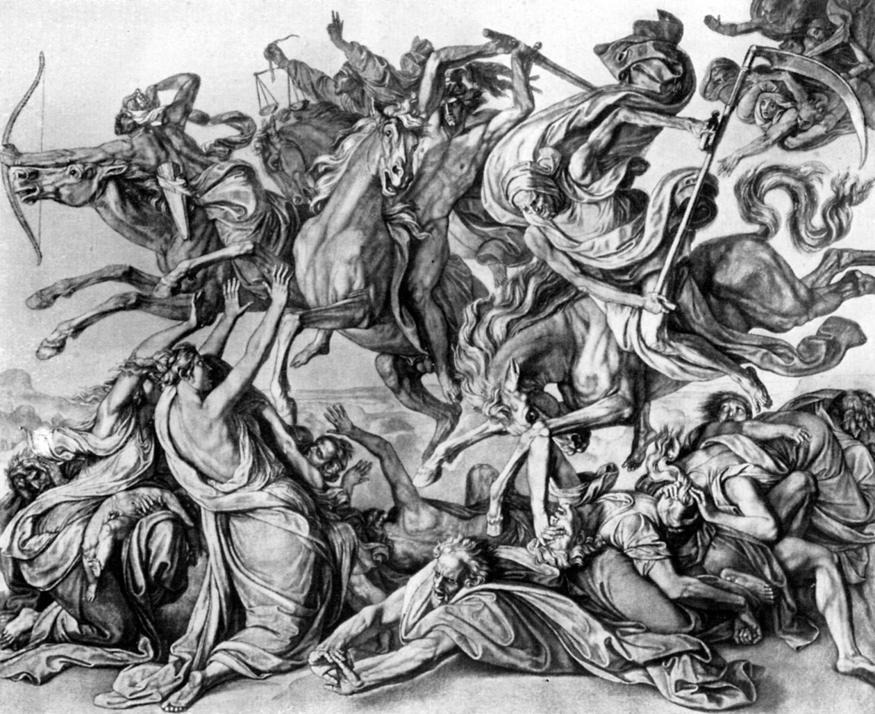 Los Cuatro Jinetes del Apocalipsis, 1926 de Peter von Cornelius