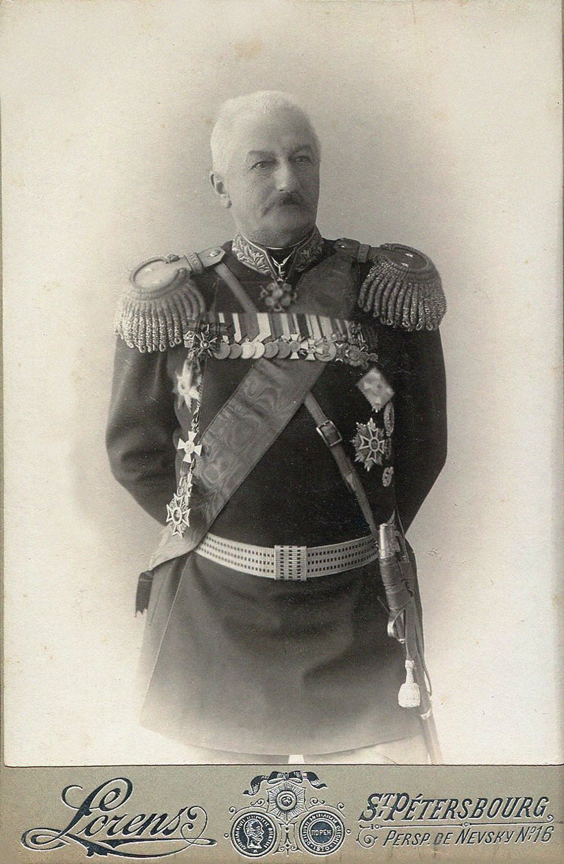 General Konstantin Pavlovich Prezhbyano 1840-1905, 1898 de Petersburg . Photo studio Alfred Lorens