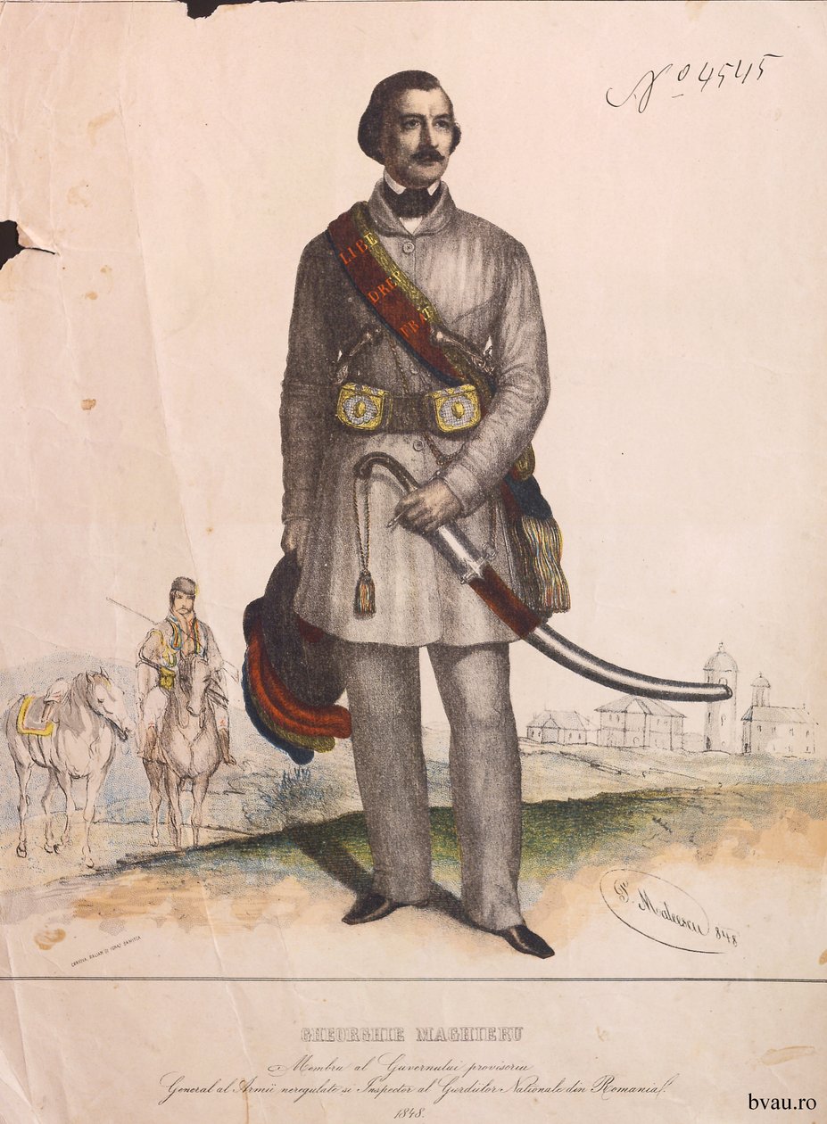 Miembro del Gobierno Provisional General del Ejército Irregular e Inspector de las Guardias Nacionales de Rumania de Petre Mateescu