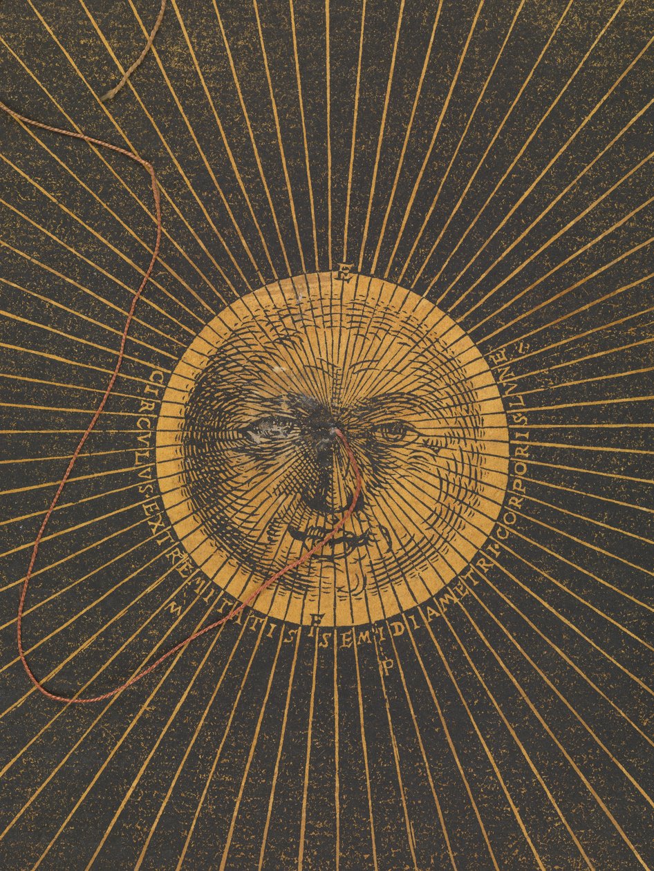 Volvelle da las reglas para predecir los eclipses solares y lunares de Petrus Apianus