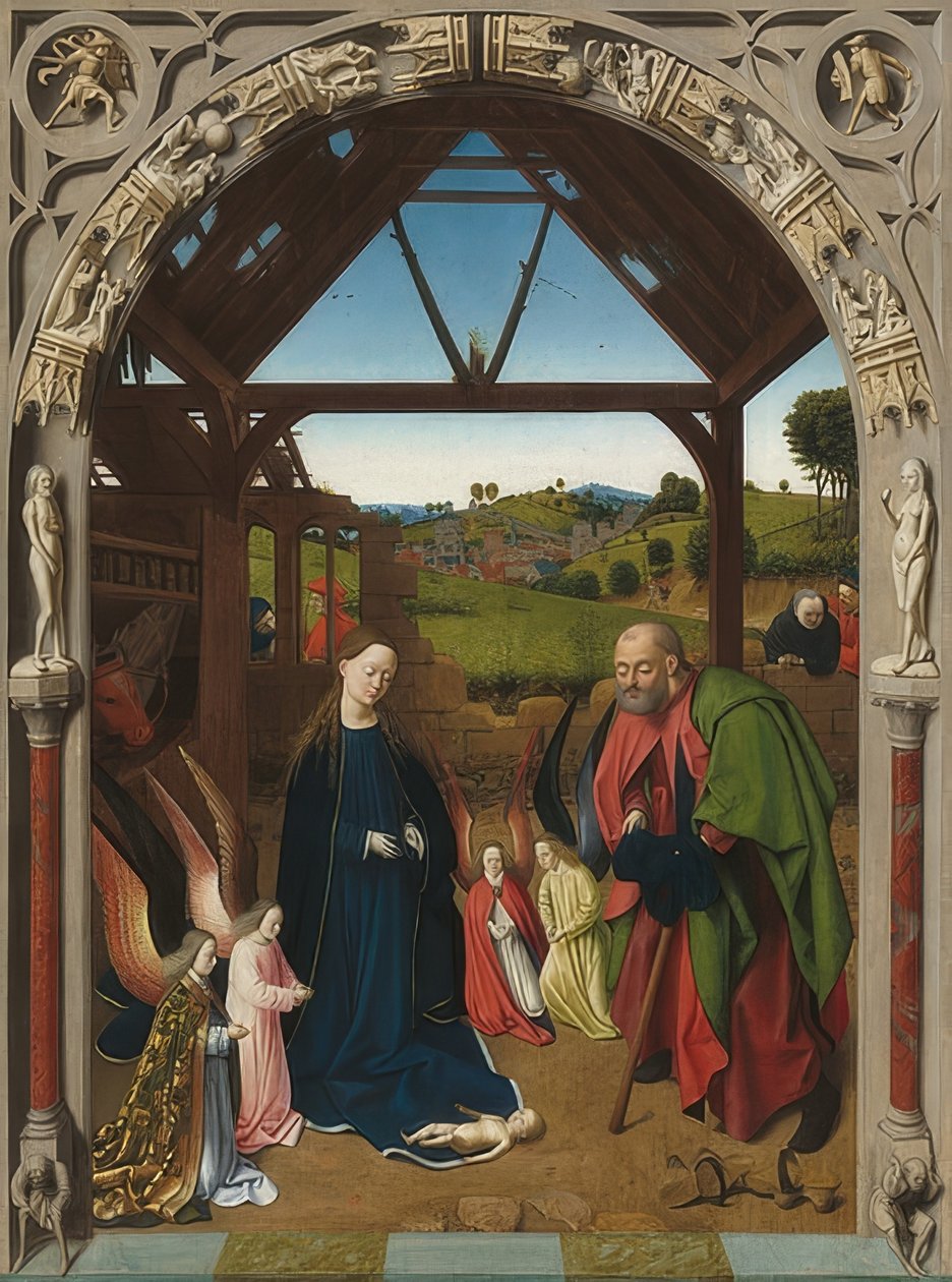 Nacimiento de Cristo. Alrededor de 1450 de Petrus Christus