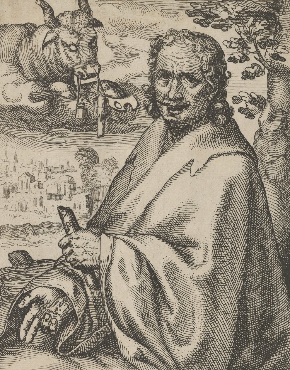 Lucas, de Los Cuatro Evangelistas de Petrus Feddes