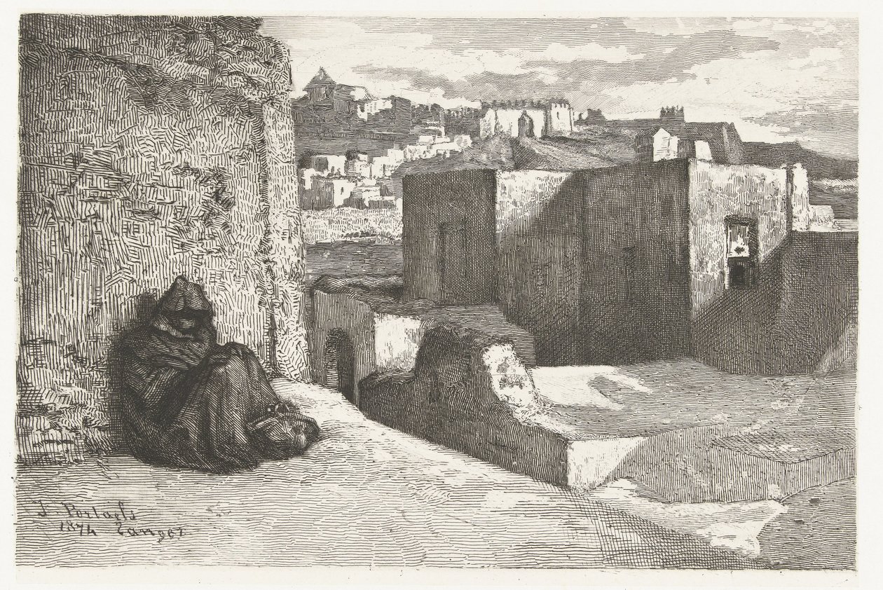 Vista de Tánger de Petrus Johannes Arendzen (attributed to)
