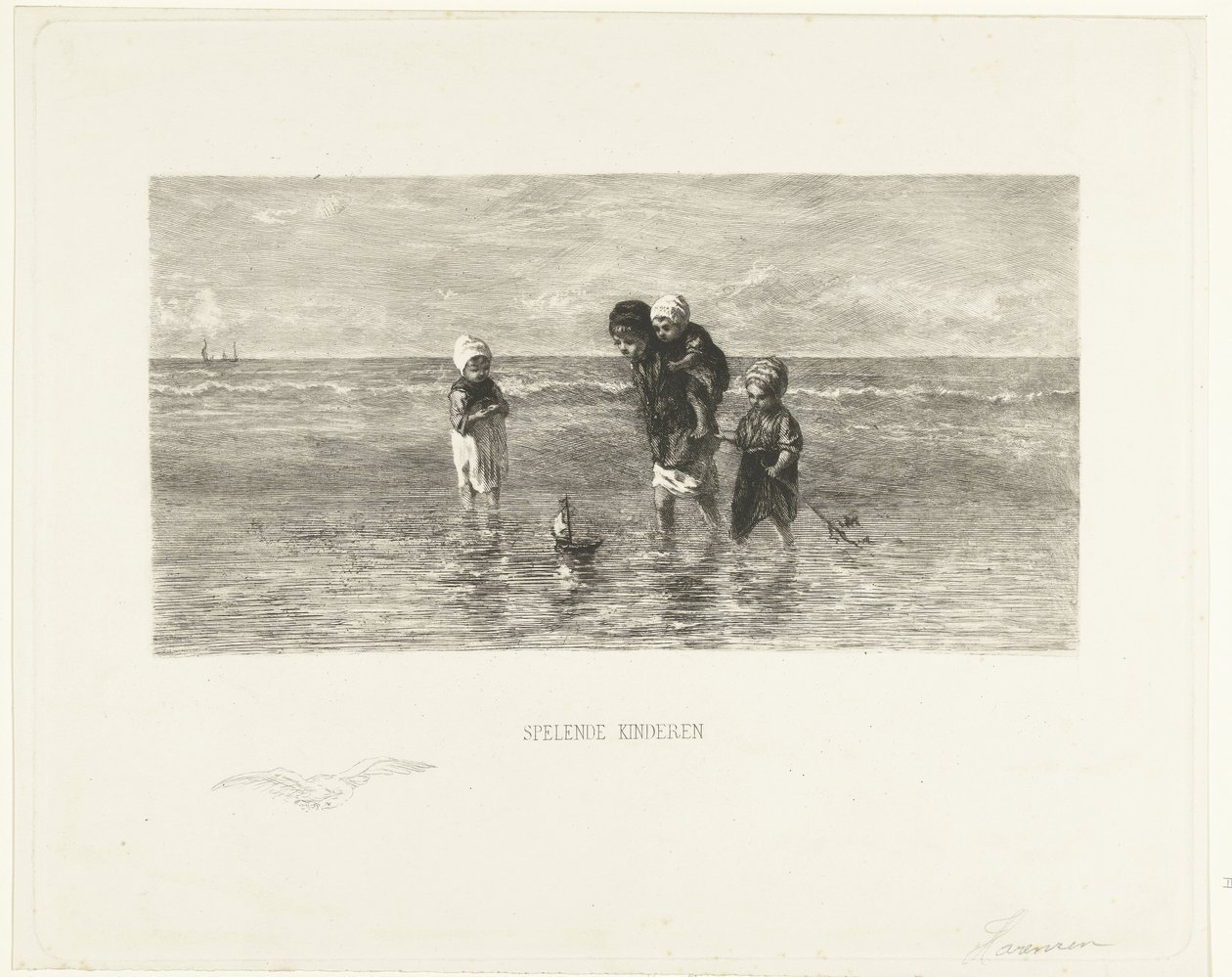 hijos del mar Niños jugando (título sobre objeto) de Petrus Johannes Arendzen