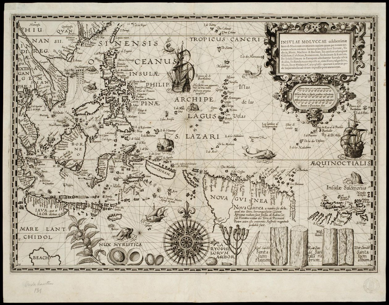 Insulae Moluccae celeberrimae sunt ob maximam aromatum copiam quam per totum terrarum orbem mittunt de Petrus Plancius