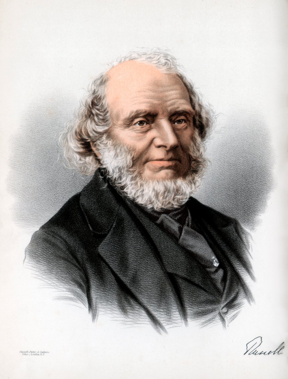 John Russell, 1er Conde Russell, político Whig y Liberal inglés, c1890 de Petter and Galpin Cassell