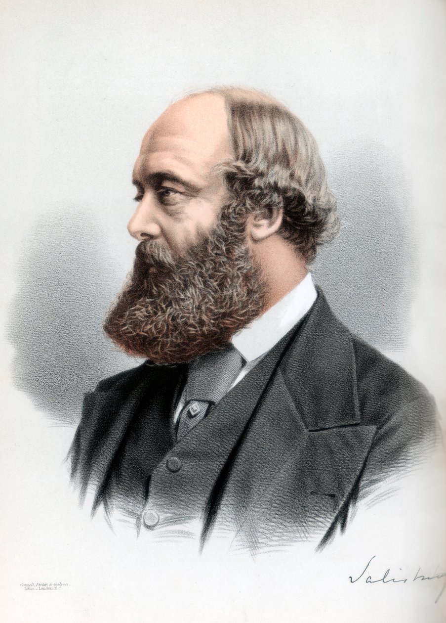 Robert Gascoyne-Cecil, 3er Marqués de Salisbury, estadista británico y Primer Ministro, c. 1890 de Petter and Galpin Cassell