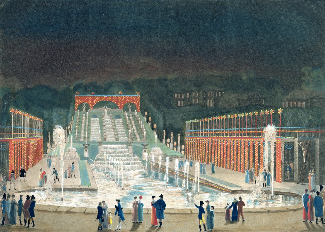 Iluminación de la fuente de Saint-Cloud, 1 de abril de 1810 de Philibert Louis Debucourt