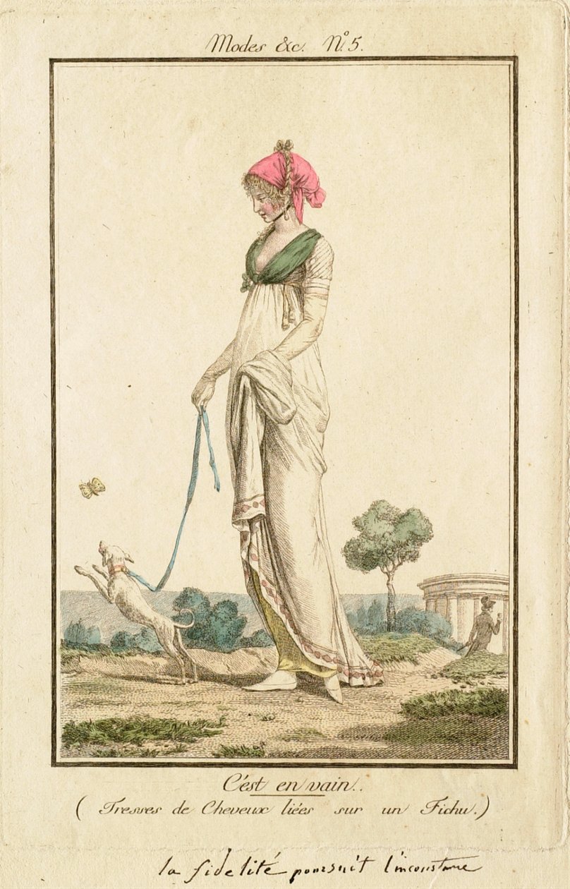 Es en vano (Trenzas de cabello atadas a un pañuelo) de Philibert-Louis Debucourt
