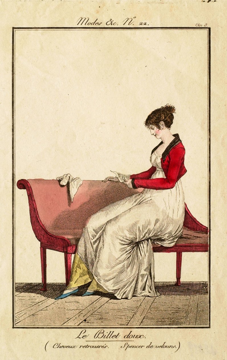 La dulce nota (Cabello recogido. Spencer de terciopelo) de Philibert-Louis Debucourt