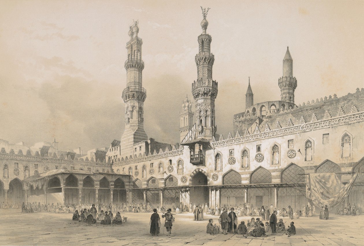 Patio de la mezquita de Al Ahzar de Philibert Joseph Girault de Prangey