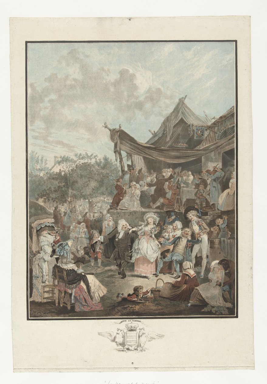 Dansende Bruid El Minueto de la Novia de Philibert Louis Debucourt