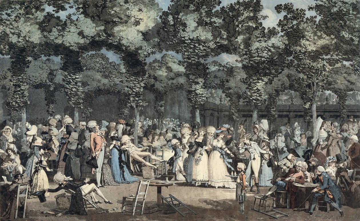 El paseo público en el Palais-Royal de Philibert Louis Debucourt