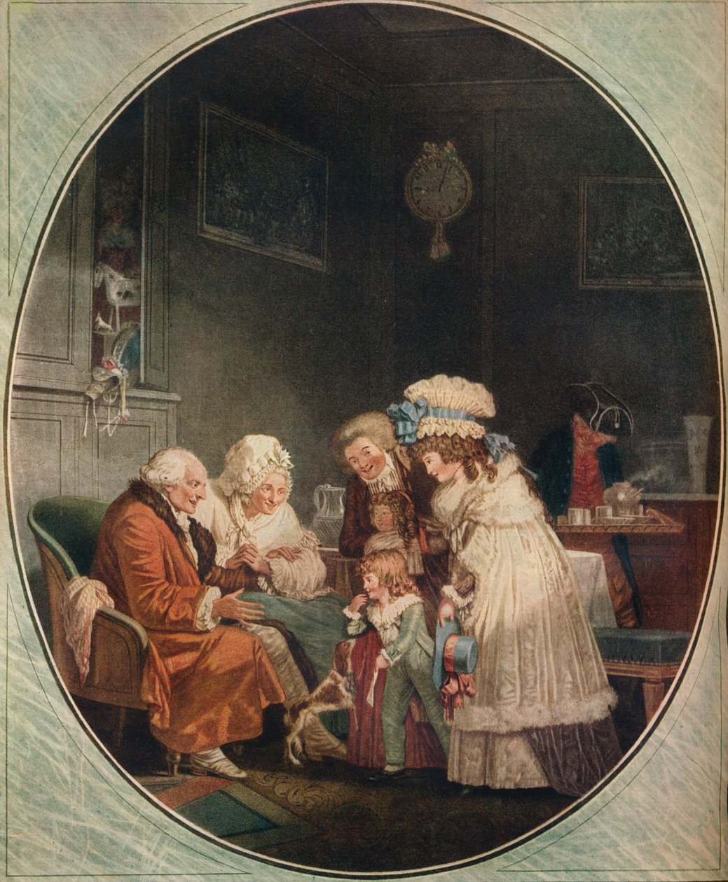 Le Compliment ou La Matinee Du Jour De Lan, 1887 de Philibert Louis Debucourt