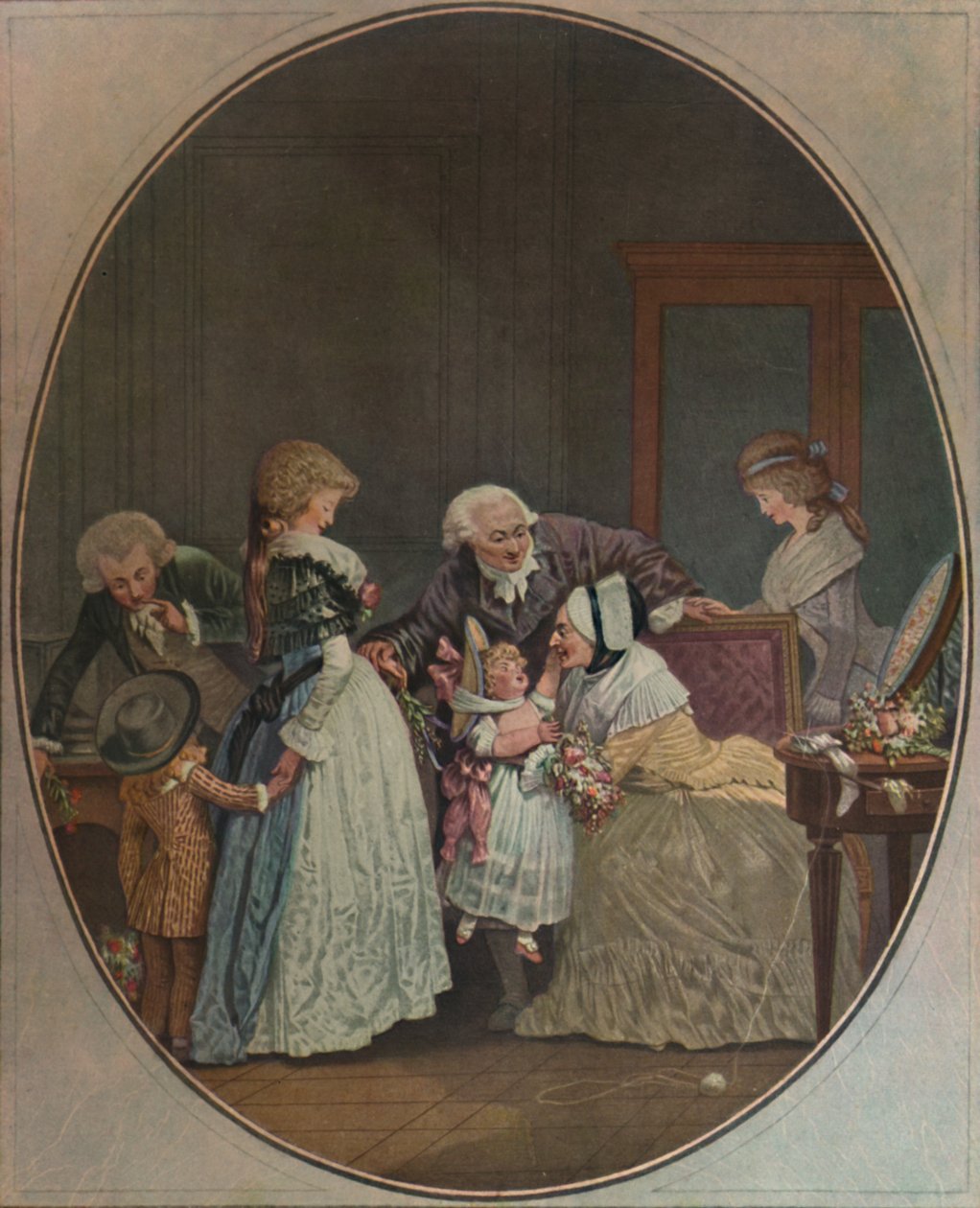 Les Bouquets, Ou La Fête De La GrandMaman, 1788, 1913 de Philibert Louis Debucourt