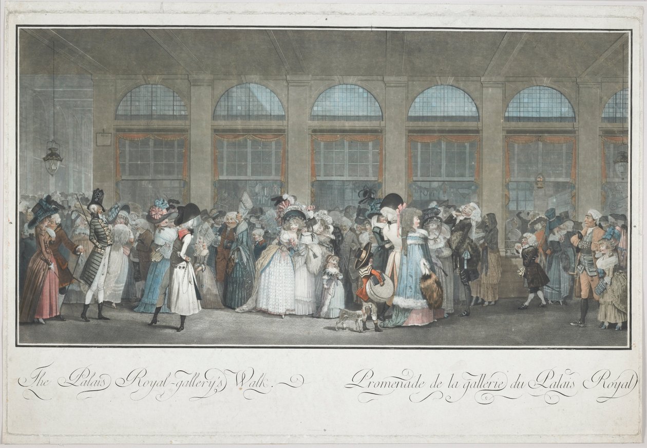 Paseo de la Galería del Palais Royal de Philibert Louis Debucourt