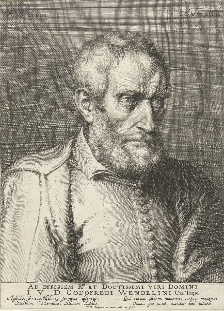 Retrato de Godefridus Wendelinus a los 68 años por Philip Fruytiers (1648) de Philip Fruytiers