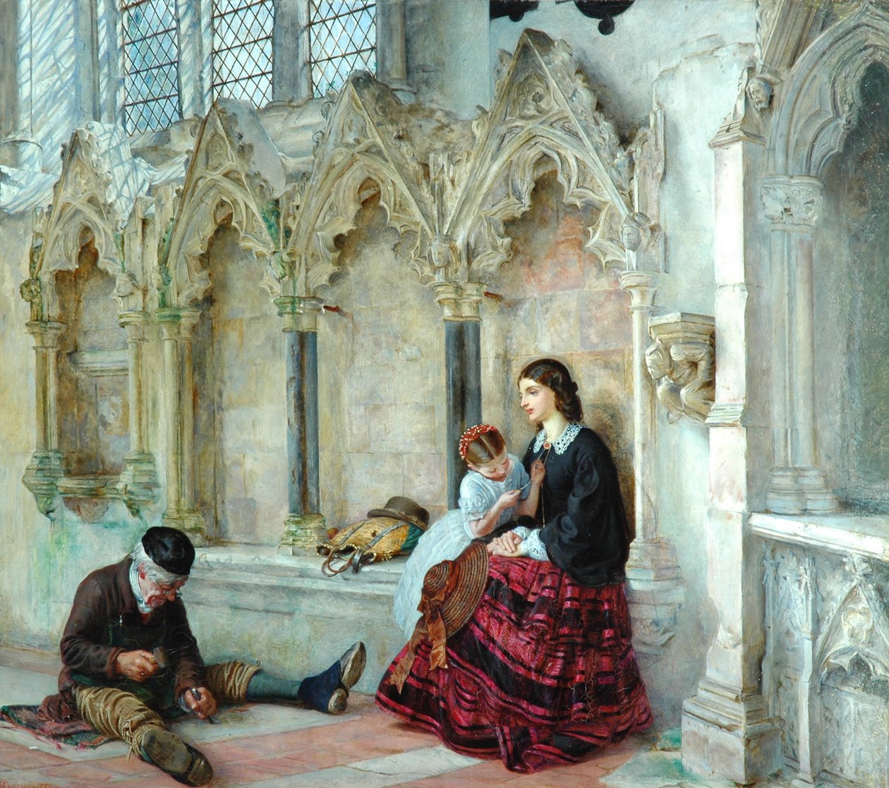 El hombre sale a sus labores, 1859 de Philip Hermogenes Calderon