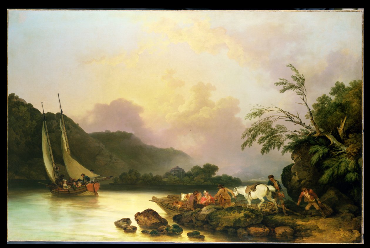 Belle Isle, Windermere, en Calma, 1786 de Philippe Jacques de Loutherbourg