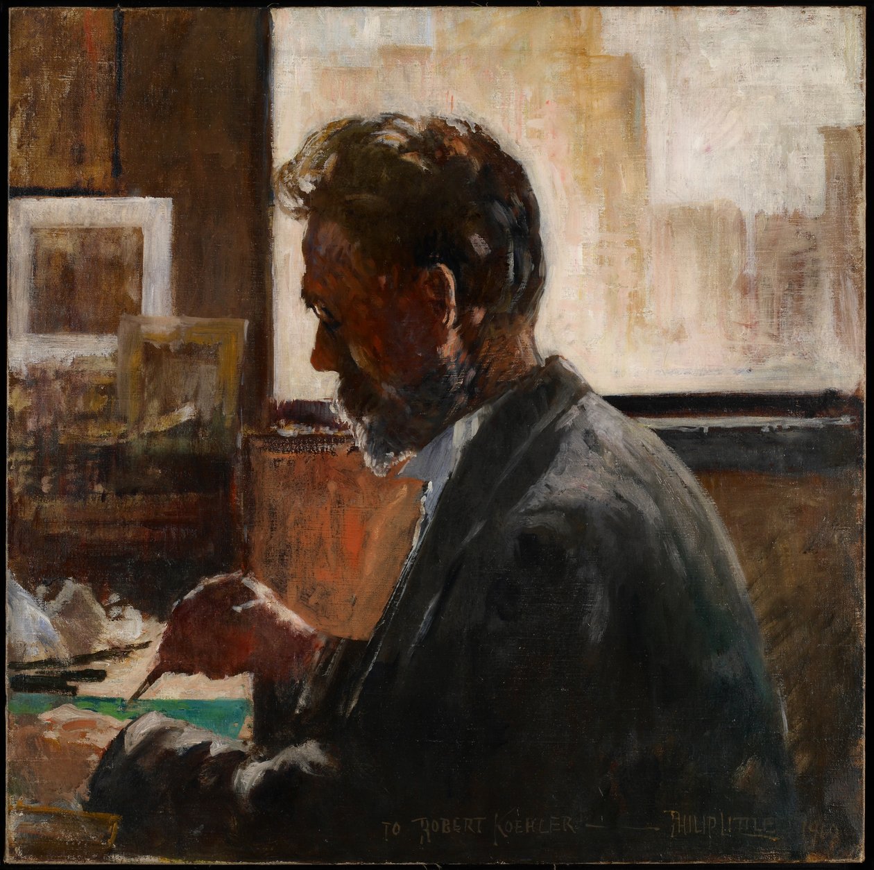 Retrato de Robert Koehler, 1910 de Philip Little