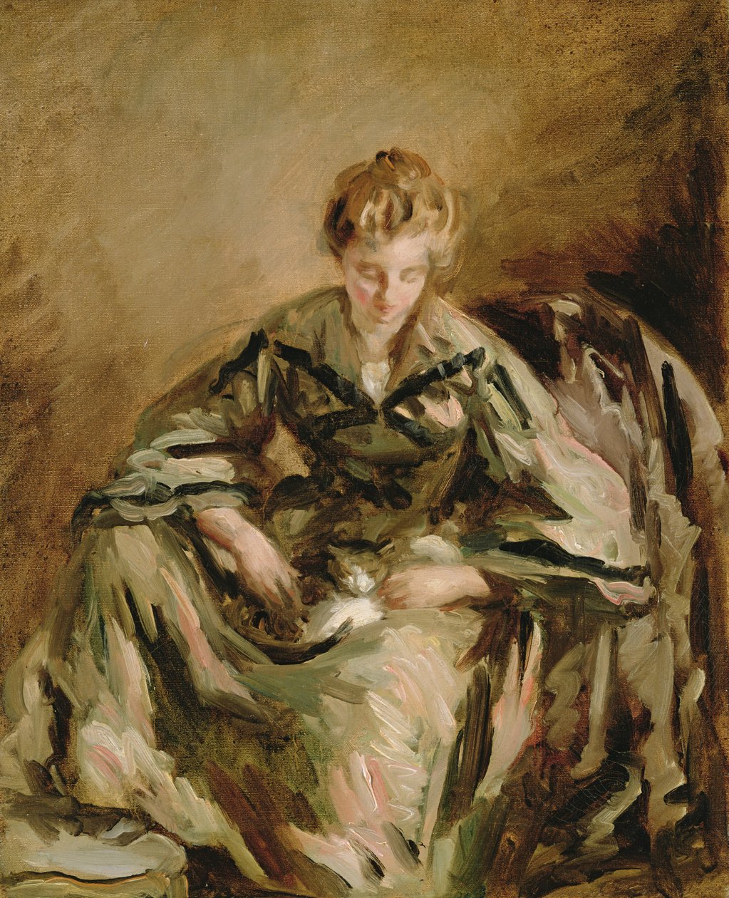 Niña con Gato de Philip Wilson Steer