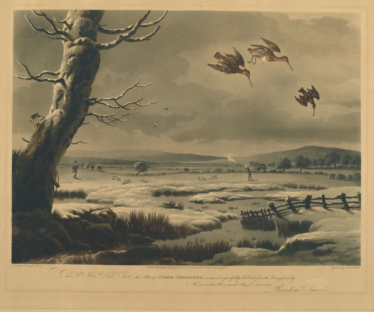 Caza de agachadizas de Philip after Reinagle
