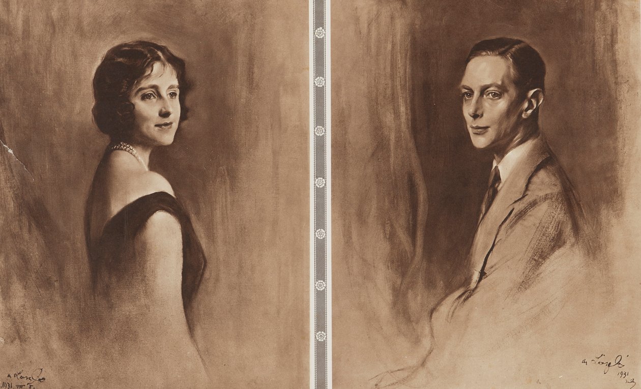 El Rey Jorge VI y la Reina Isabel de Philip Alexius de (after) Laszlo