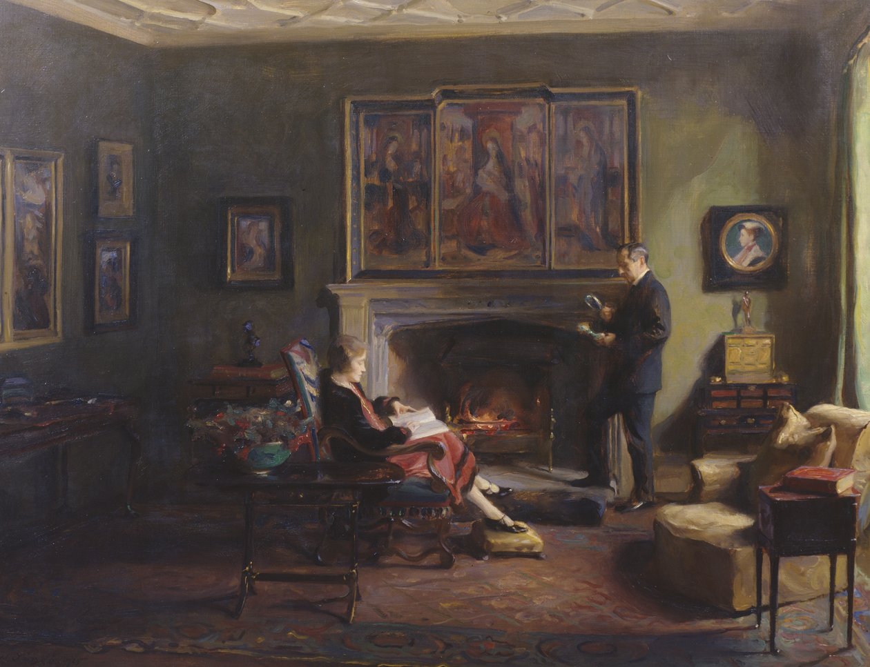 Interior con el vizconde y la vizcondesa Lee de Fareham de Philip Alexius de Laszlo