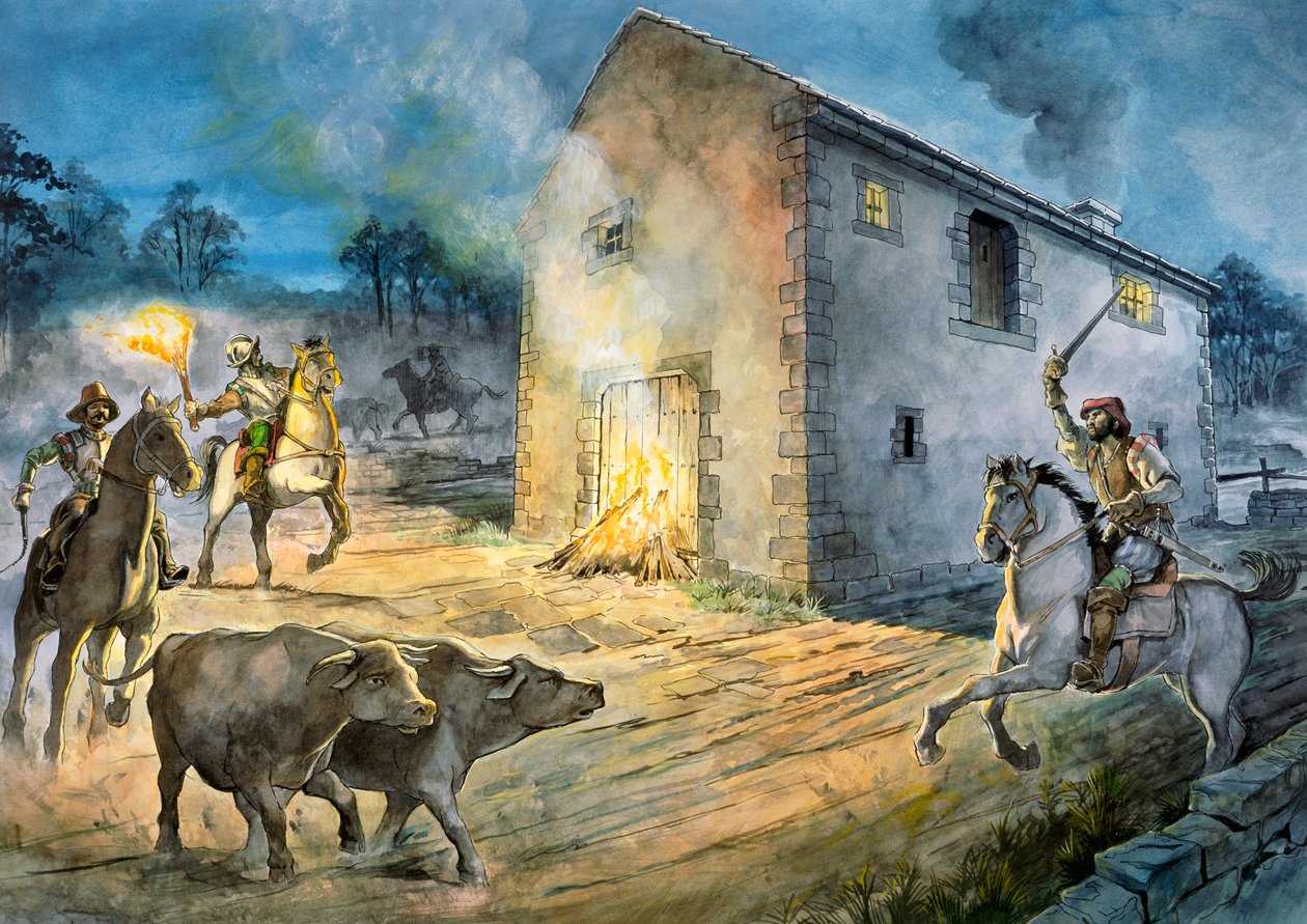 Reivers asaltando Birdoswald de Philip Corke
