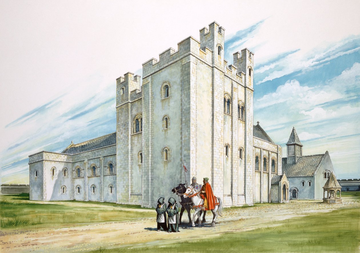 Los Edificios Centrales, Castillo Viejo de Sherborne, Dorset de Philip Corke