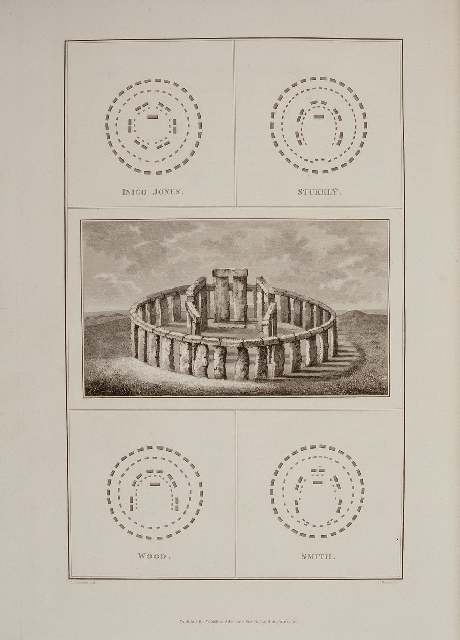 Vista de Stonehenge, de The History of Ancient Wiltshire de Sir Richard Colt Hoare, grabado por James Basire, Londres, 1810-11 de Philip Crocker